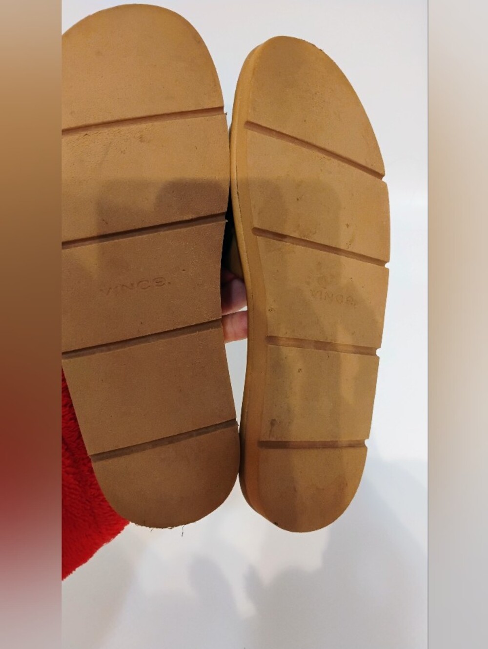 $200 Vince Women's Tan Olina Slide Leather Sandal Shoes Size 38.5/US 8.5 M - Picture 4 of 7